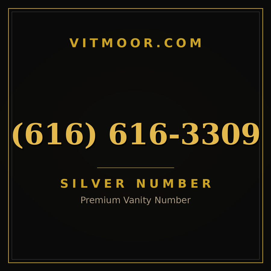 VITMOOR Silver premium number (616) 616-3309