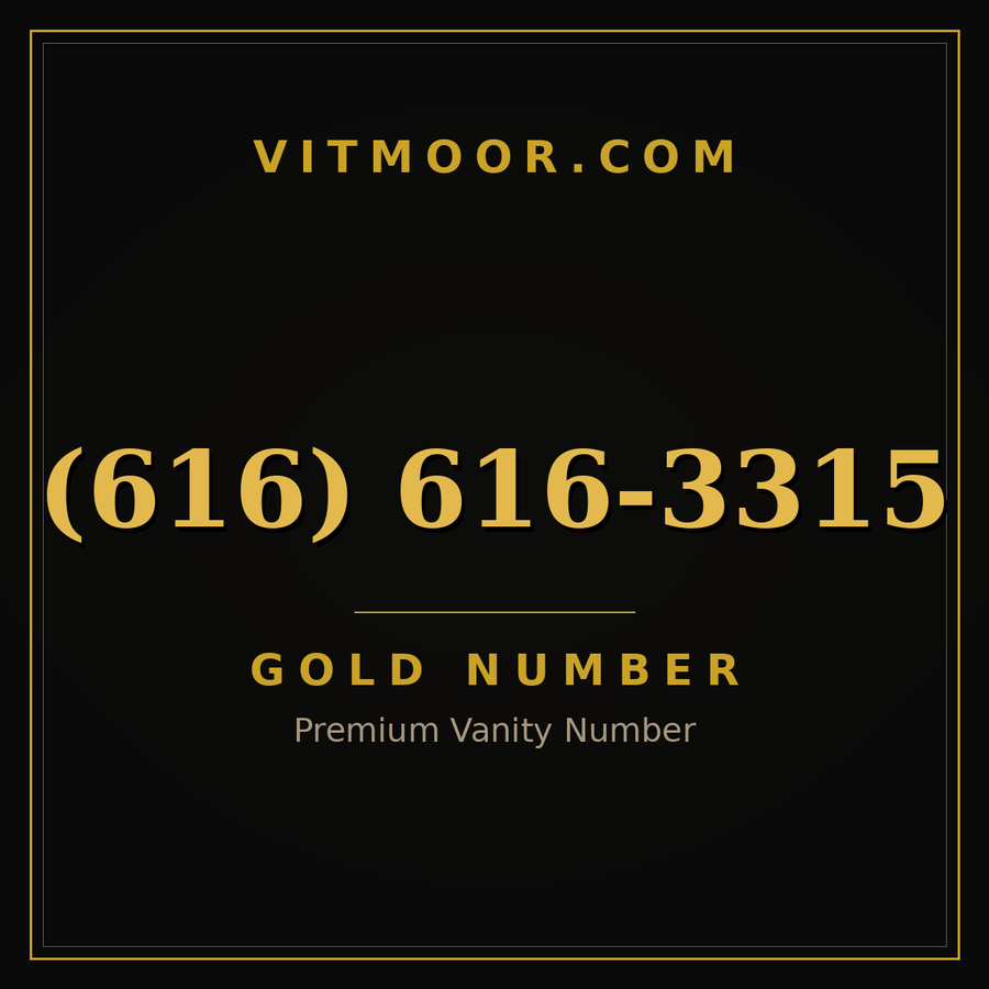 VITMOOR Gold premium number (616) 616-3315