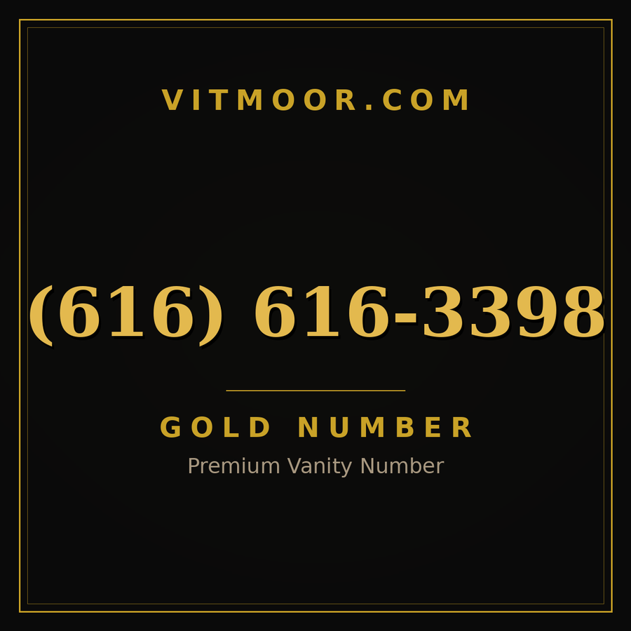 VITMOOR Gold premium number (616) 616-3398