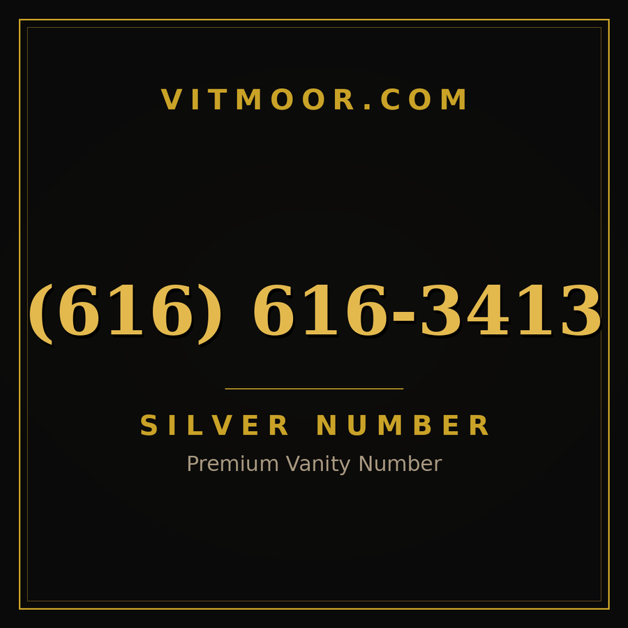 VITMOOR Silver premium number (616) 616-3413