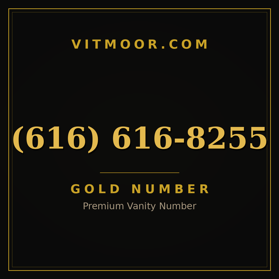 VITMOOR Gold premium number (616) 616-8255