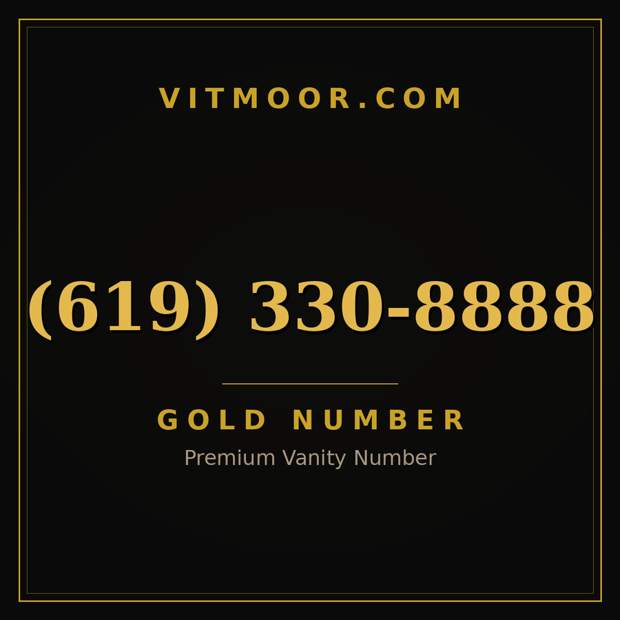 VITMOOR Gold premium number (619) 330-8888