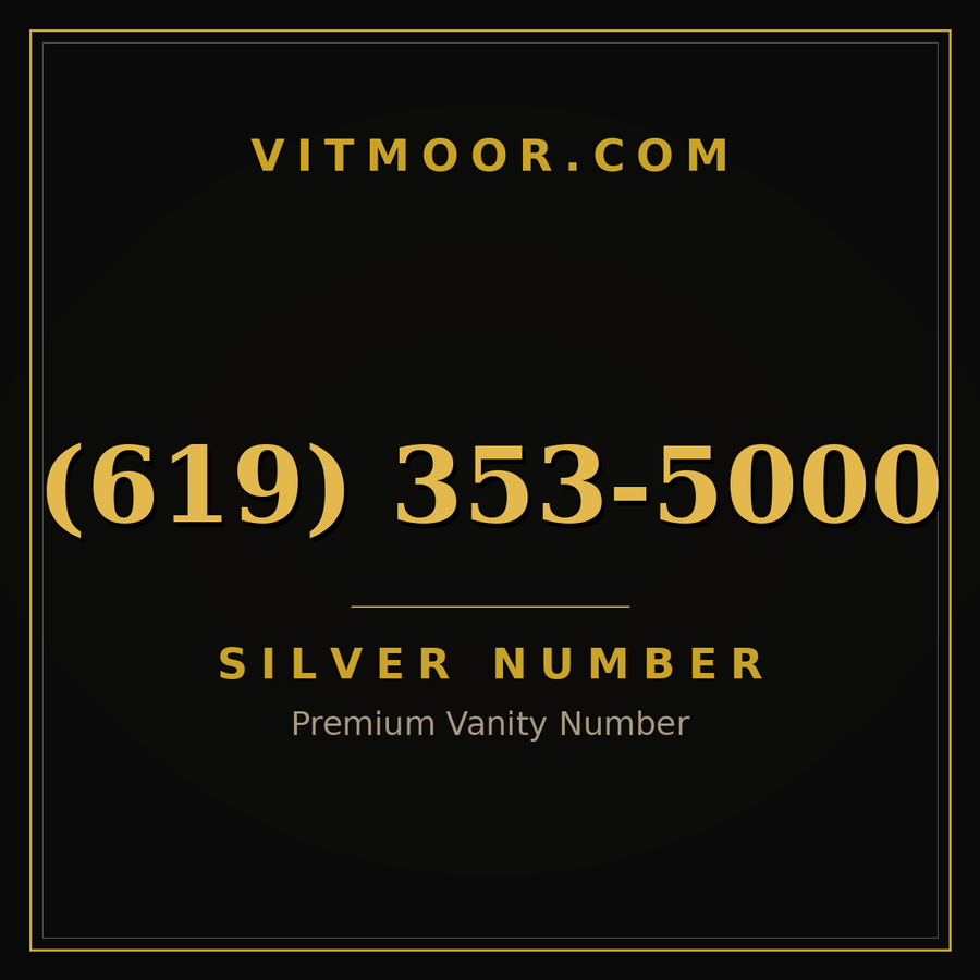 VITMOOR Silver premium number (619) 353-5000