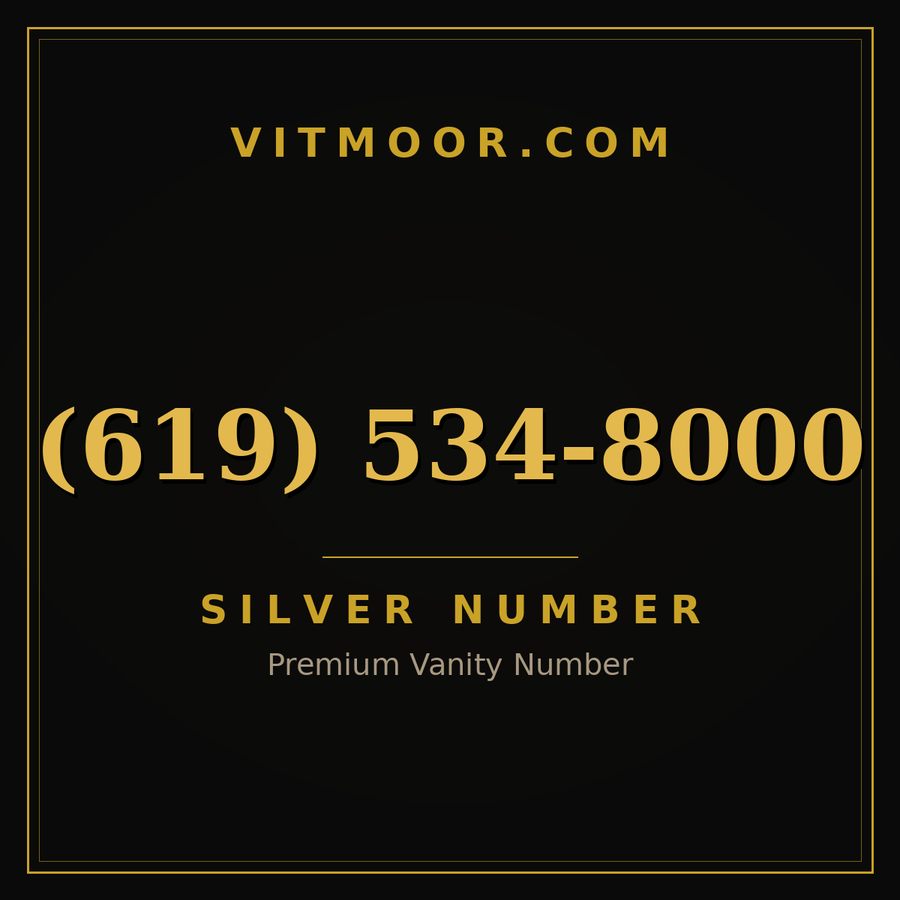 VITMOOR Silver premium number (619) 534-8000