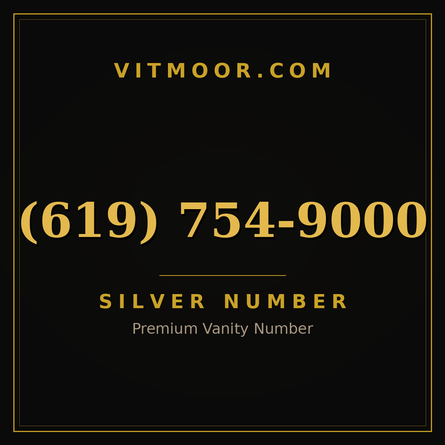 VITMOOR Silver premium number (619) 754-9000