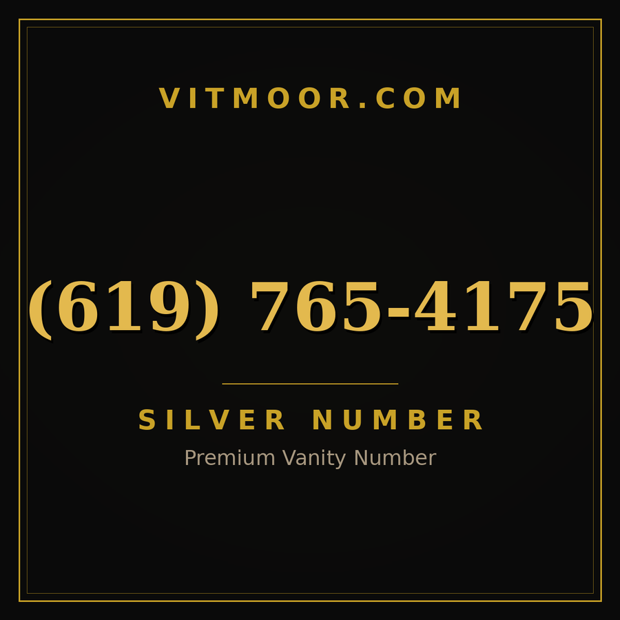 VITMOOR Silver premium number (619) 765-4175