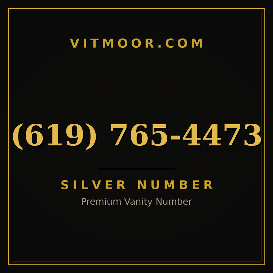 VITMOOR Silver premium number (619) 765-4473