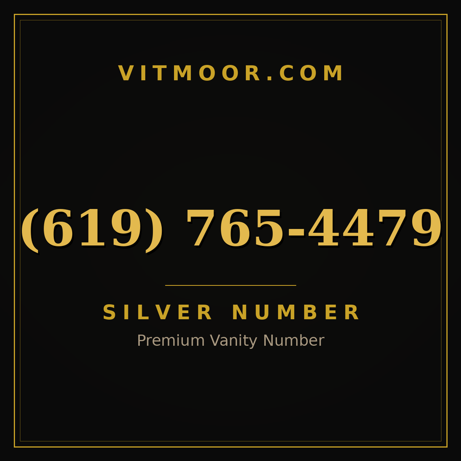 VITMOOR Silver premium number (619) 765-4479