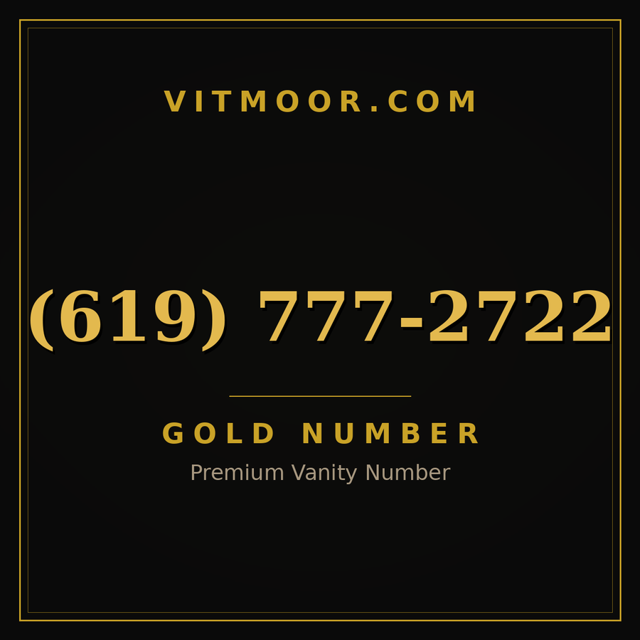 VITMOOR Gold premium number (619) 777-2722