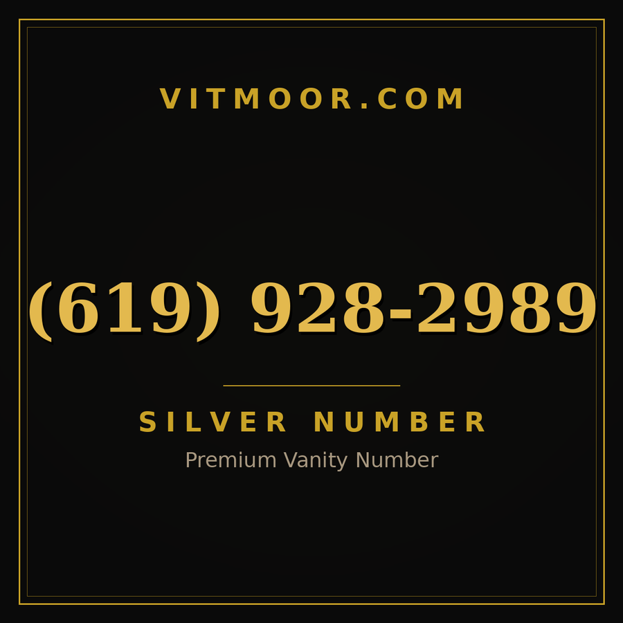 VITMOOR Silver premium number (619) 928-2989