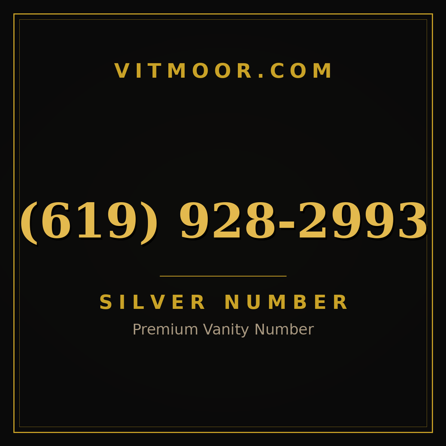 VITMOOR Silver premium number (619) 928-2993