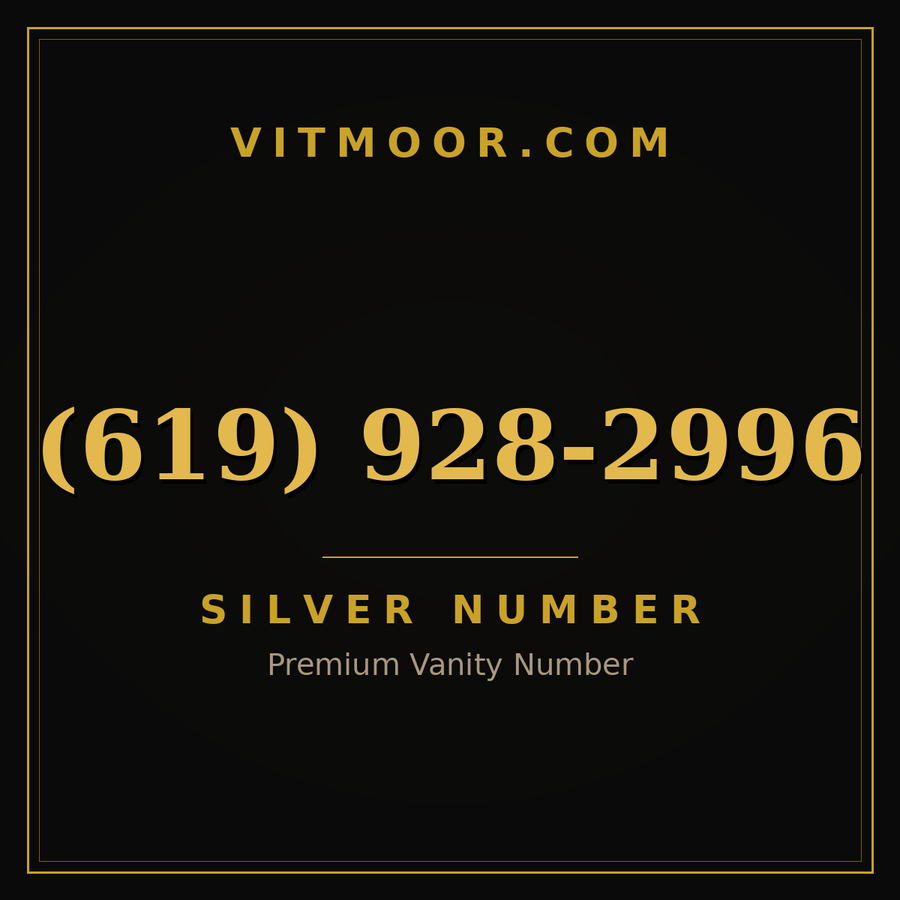 VITMOOR Silver premium number (619) 928-2996