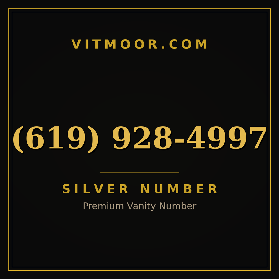 VITMOOR Silver premium number (619) 928-4997