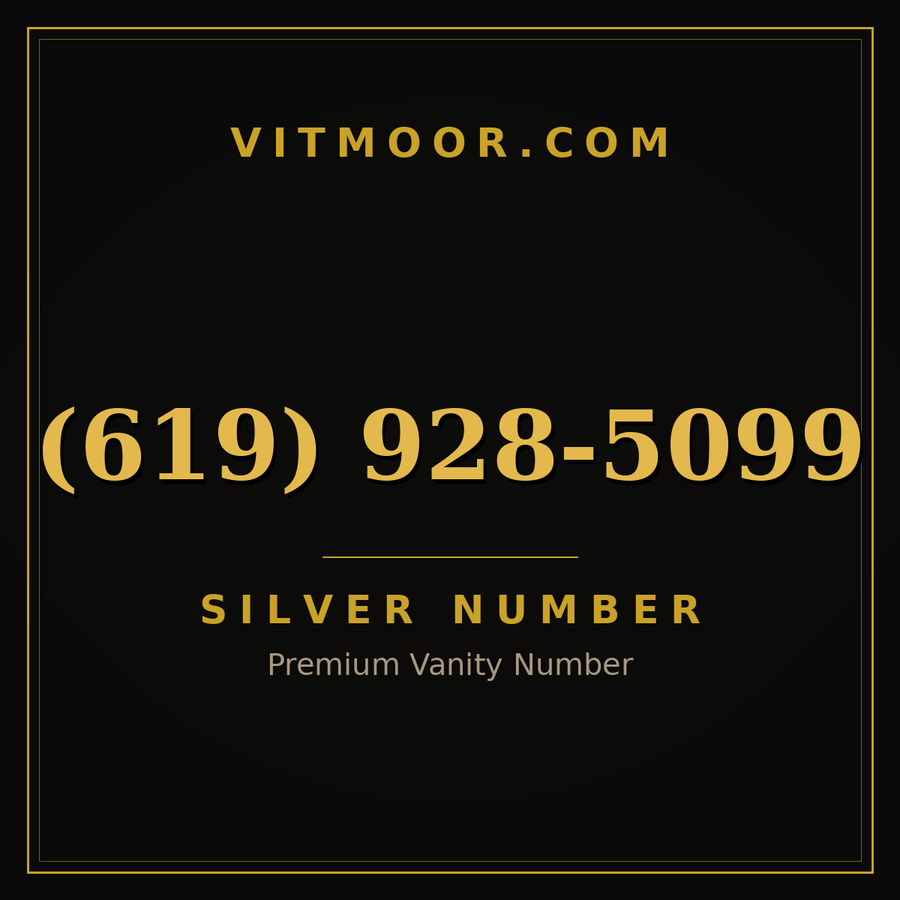 VITMOOR Silver premium number (619) 928-5099