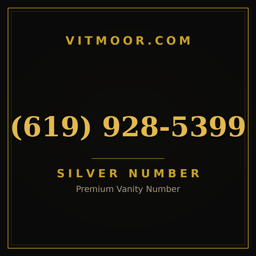 VITMOOR Silver premium number (619) 928-5399