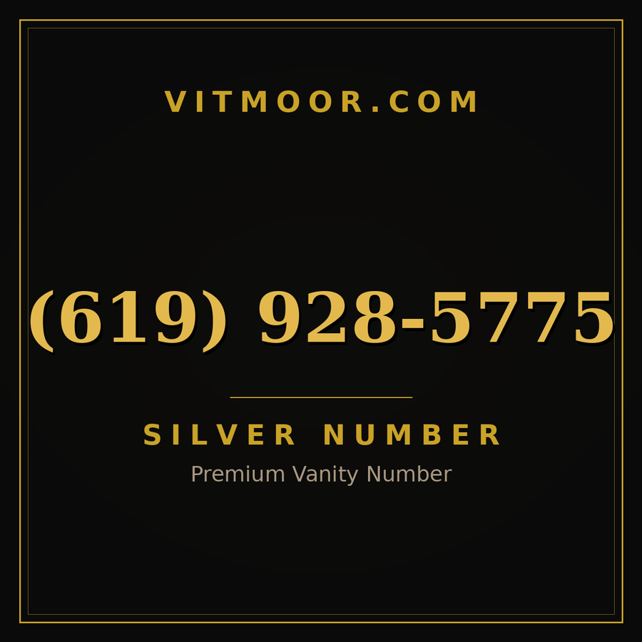 VITMOOR Silver premium number (619) 928-5775