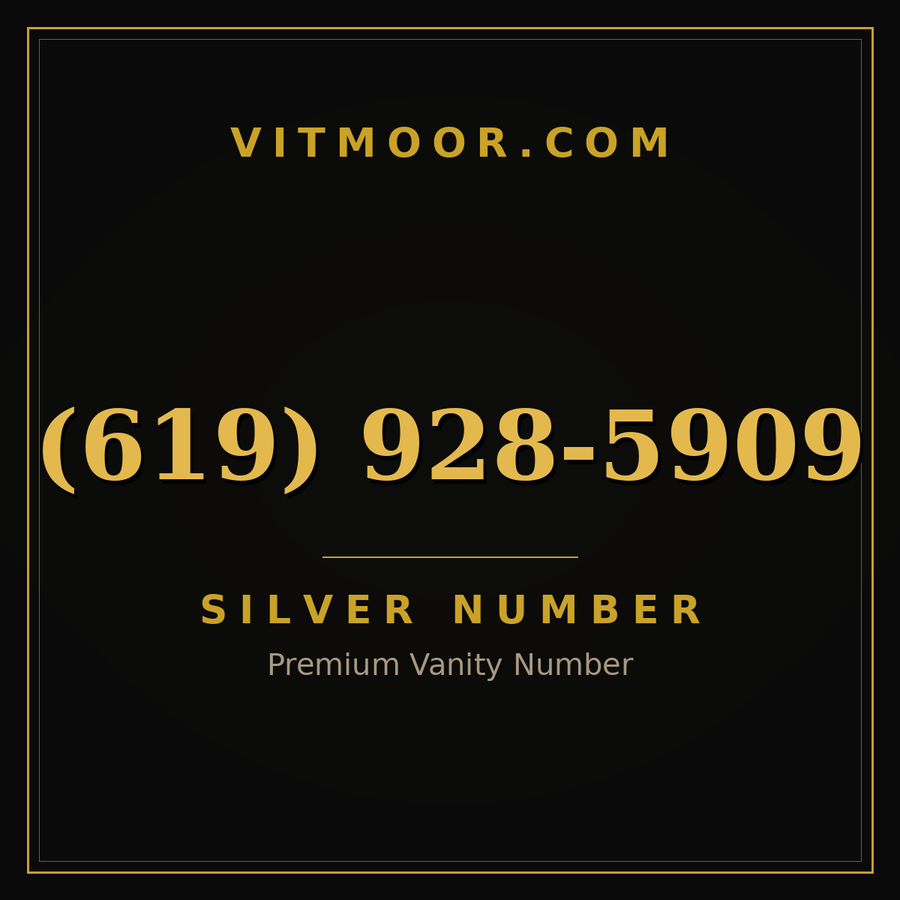 VITMOOR Silver premium number (619) 928-5909