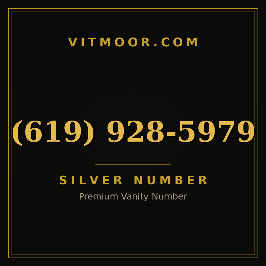 VITMOOR Silver premium number (619) 928-5979