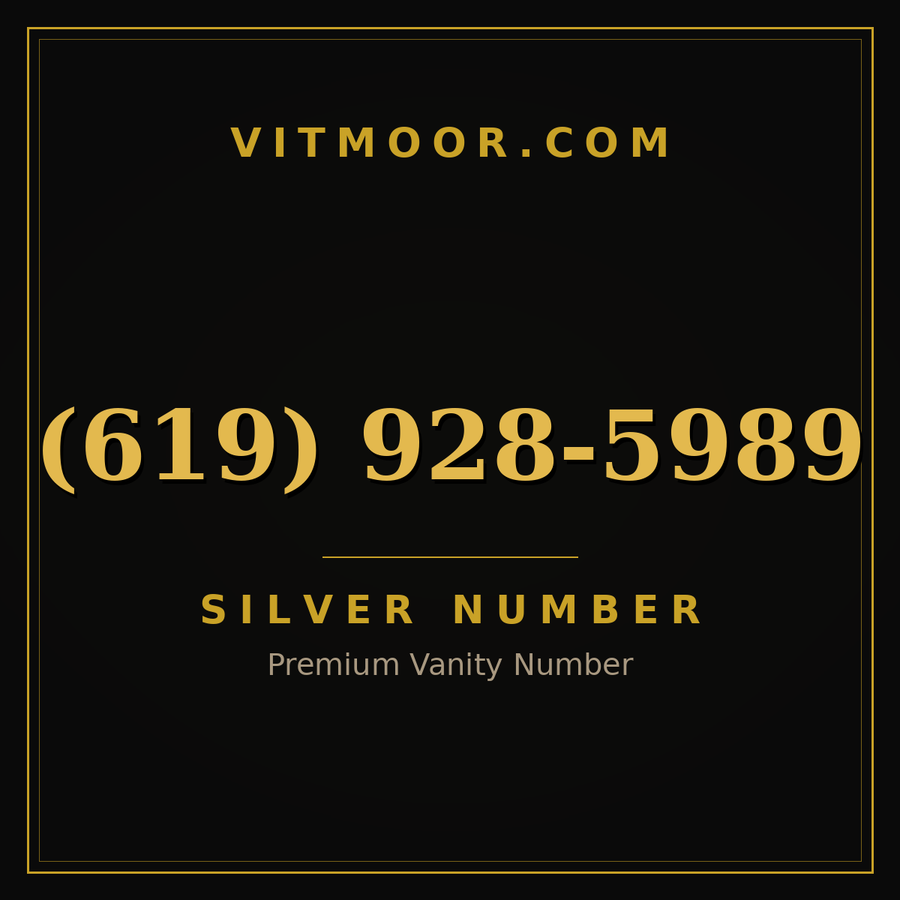 VITMOOR Silver premium number (619) 928-5989