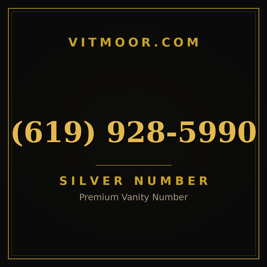 VITMOOR Silver premium number (619) 928-5990