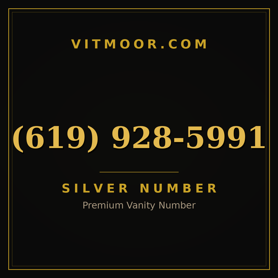 VITMOOR Silver premium number (619) 928-5991