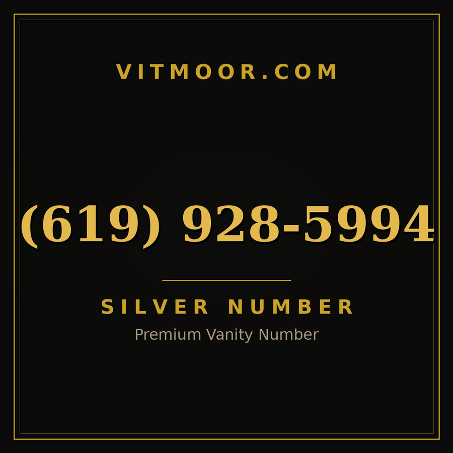 VITMOOR Silver premium number (619) 928-5994