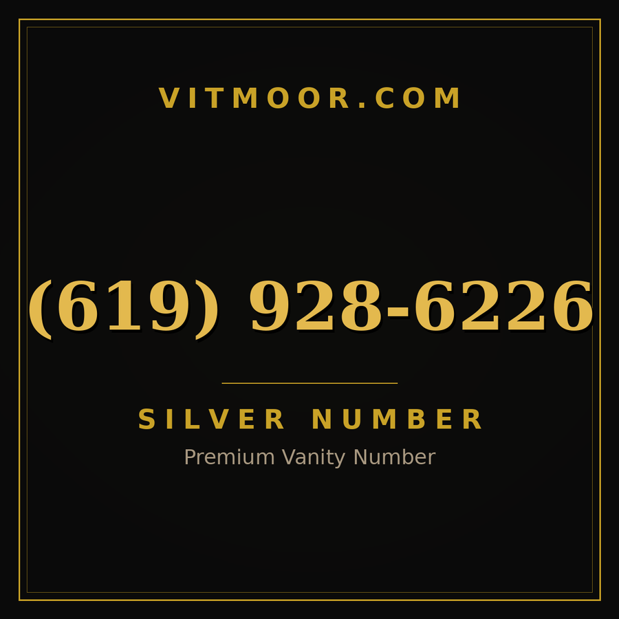 VITMOOR Silver premium number (619) 928-6226