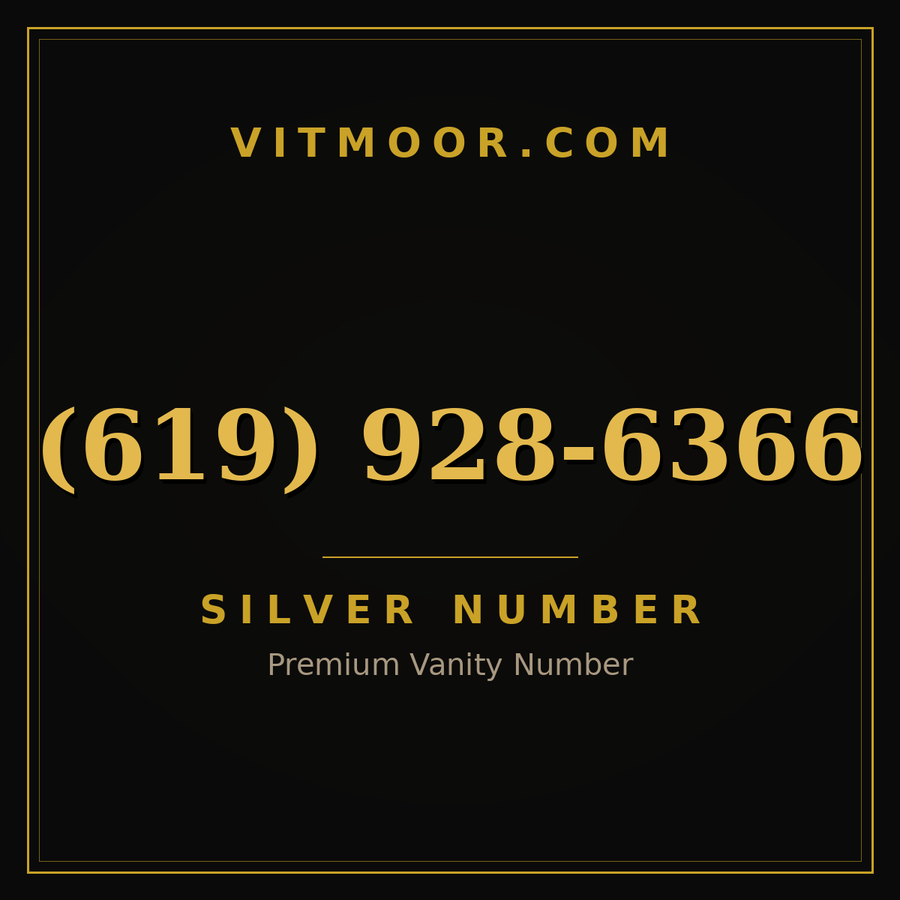 VITMOOR Silver premium number (619) 928-6366