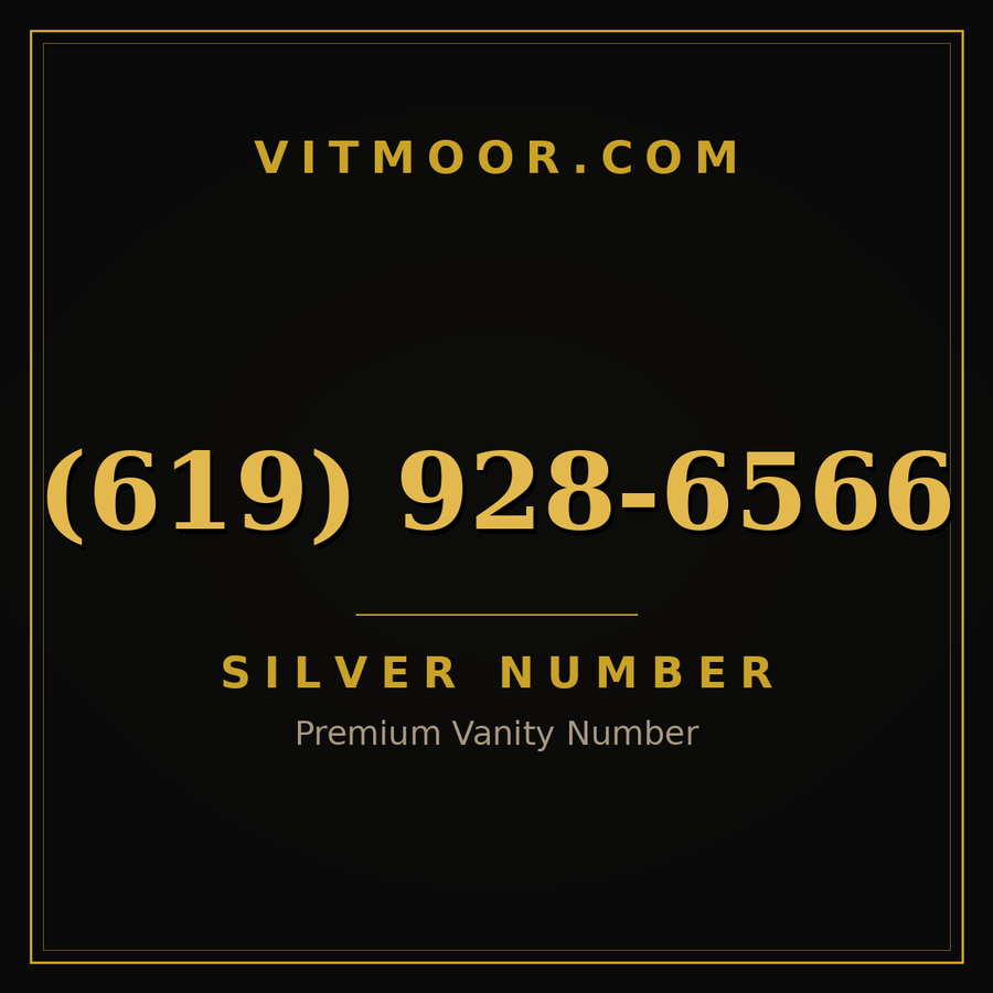 VITMOOR Silver premium number (619) 928-6566