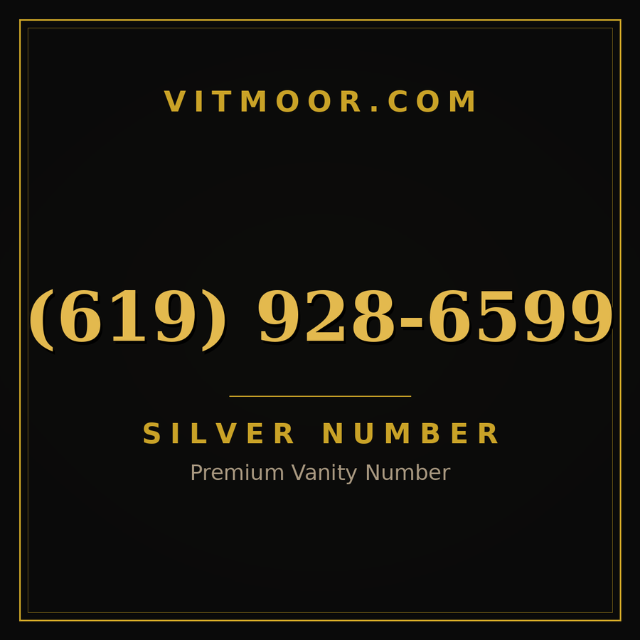 VITMOOR Silver premium number (619) 928-6599