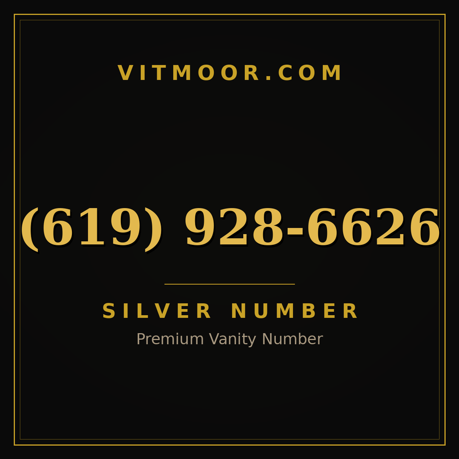 VITMOOR Silver premium number (619) 928-6626