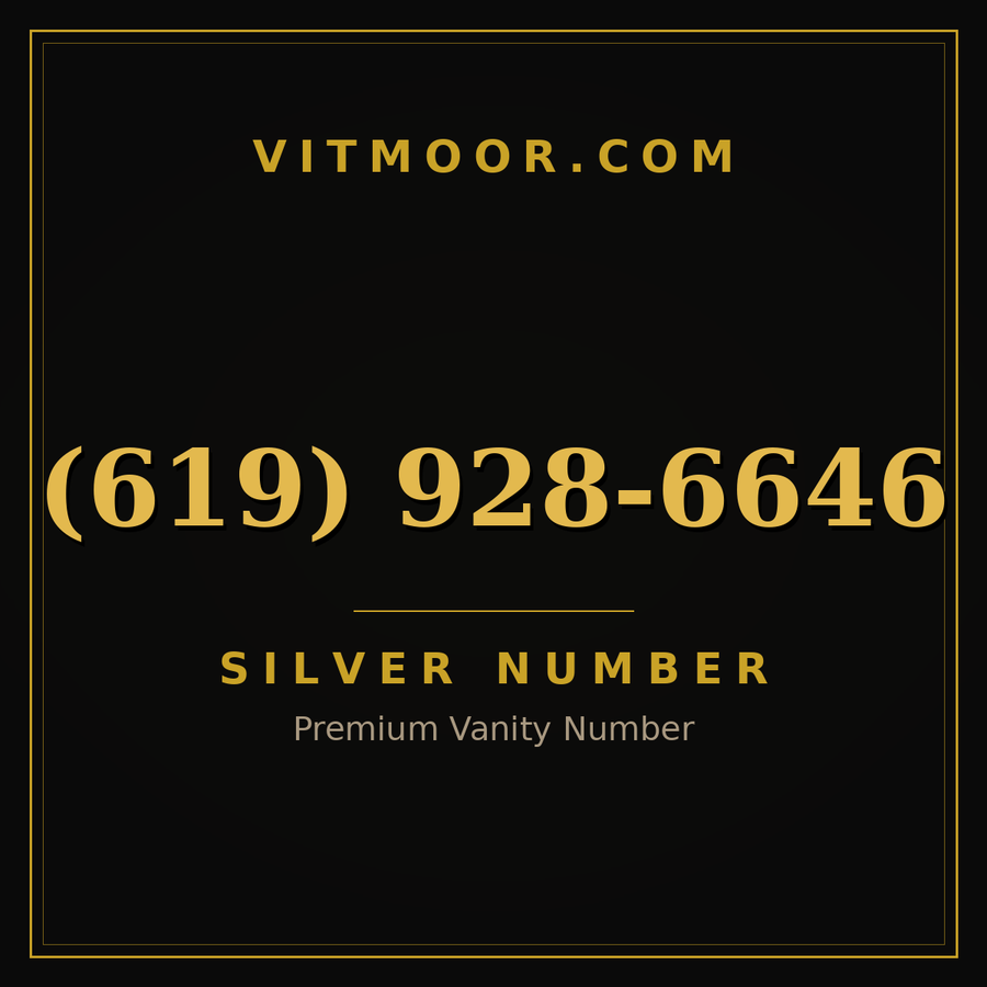 VITMOOR Silver premium number (619) 928-6646