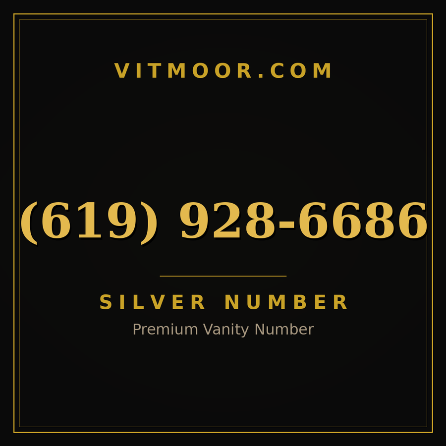 VITMOOR Silver premium number (619) 928-6686