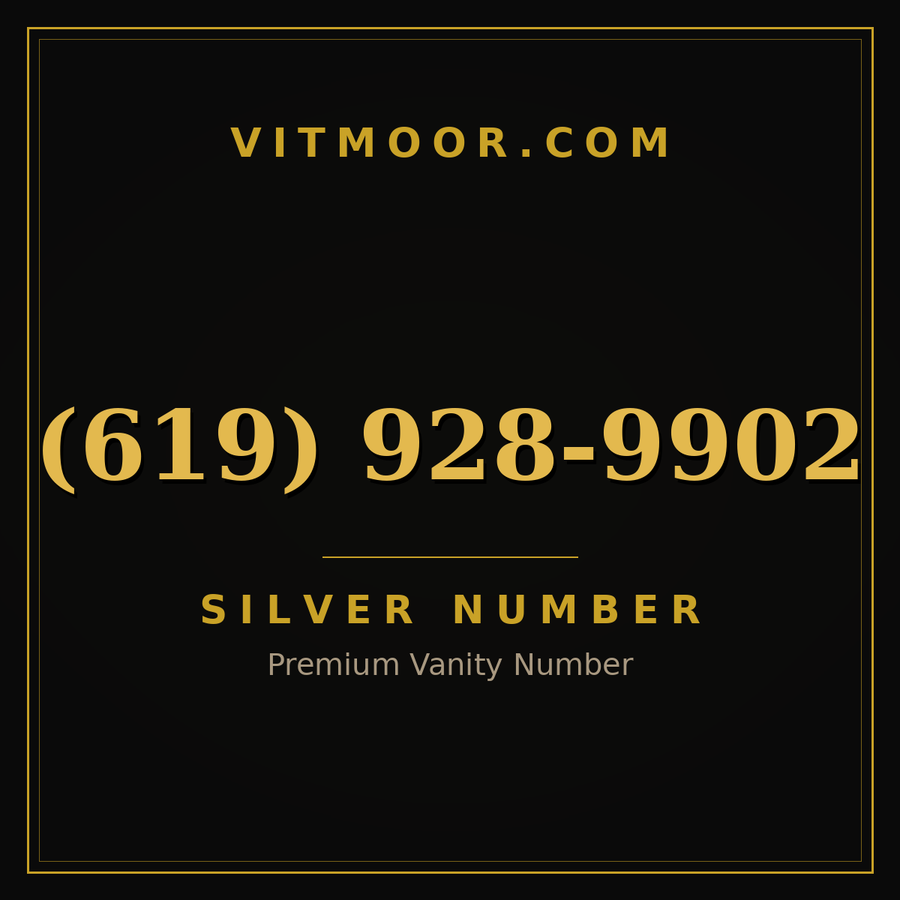 VITMOOR Silver premium number (619) 928-9902