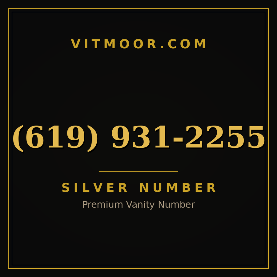 VITMOOR Silver premium number (619) 931-2255