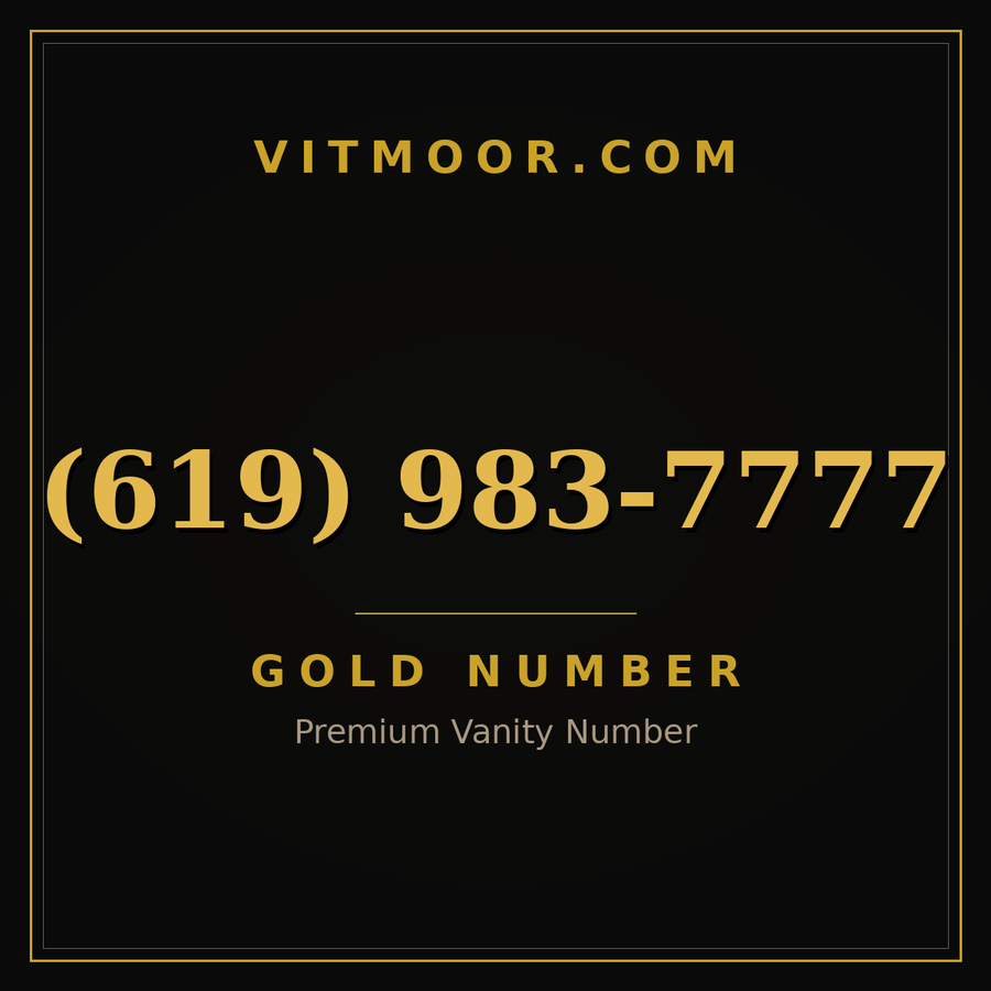VITMOOR Gold premium number (619) 983-7777