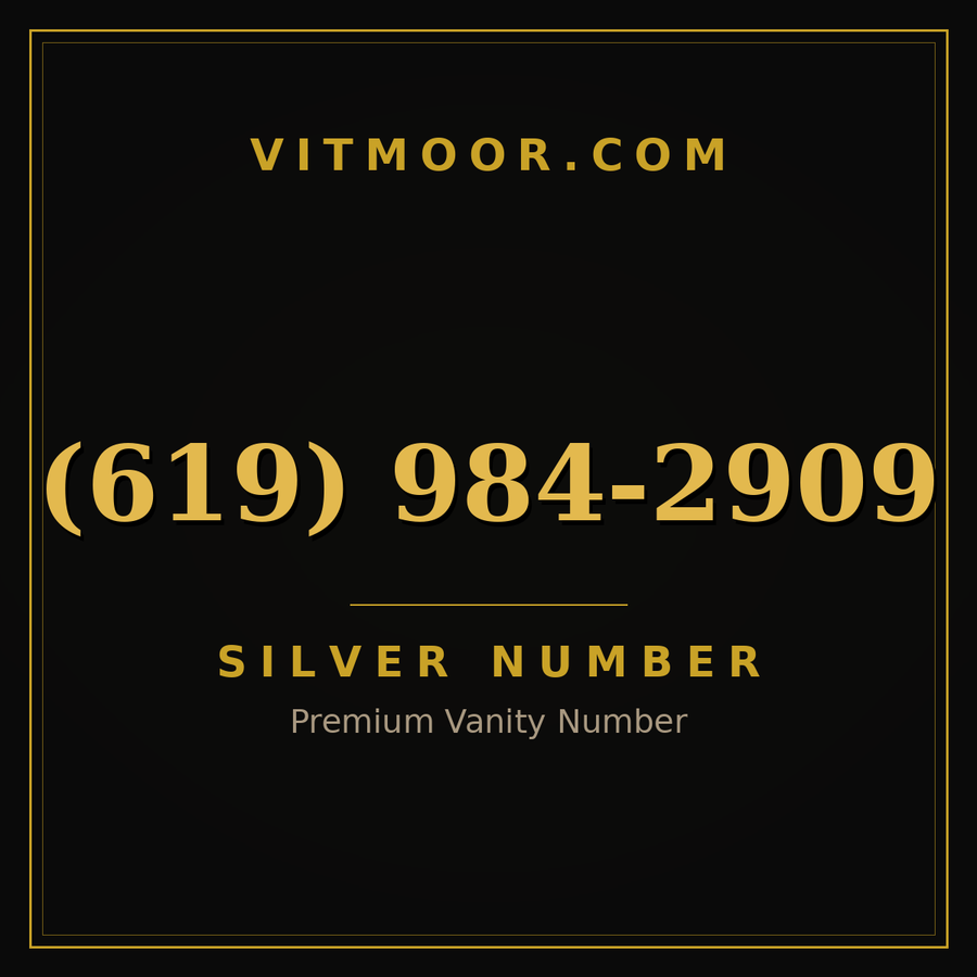 VITMOOR Silver premium number (619) 984-2909