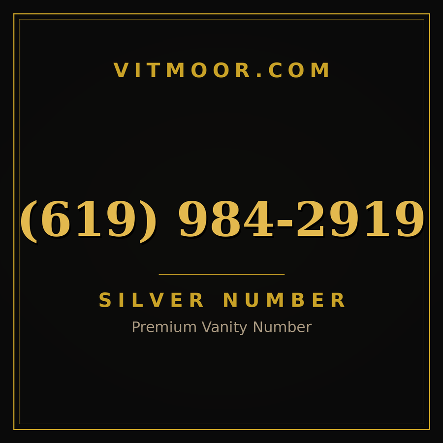 VITMOOR Silver premium number (619) 984-2919