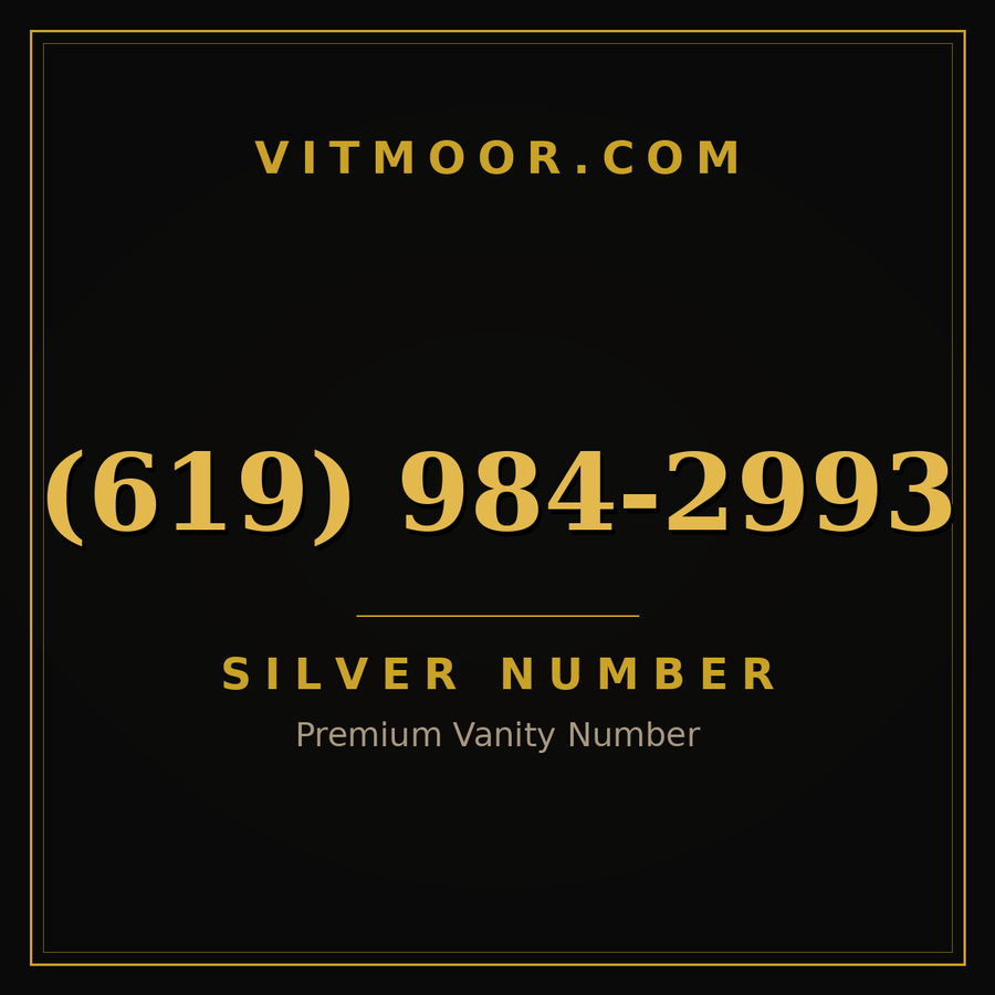VITMOOR Silver premium number (619) 984-2993