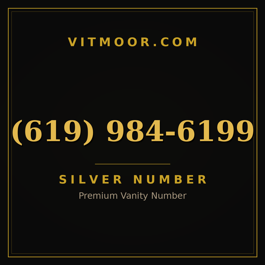 VITMOOR Silver premium number (619) 984-6199