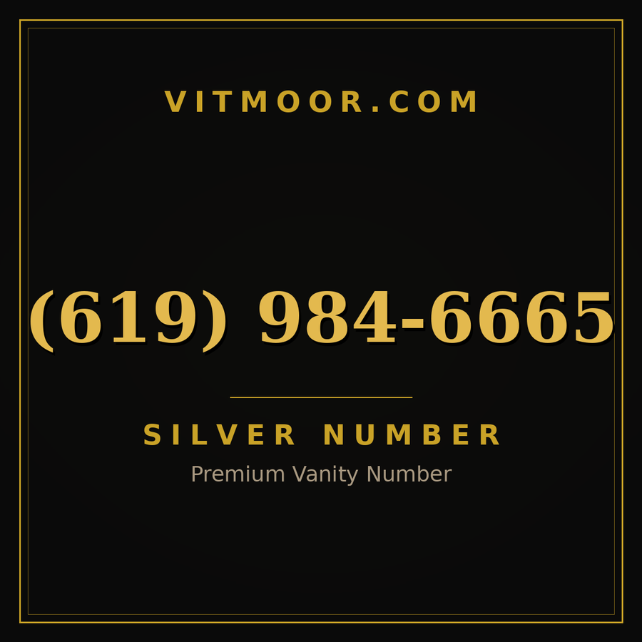 VITMOOR Silver premium number (619) 984-6665