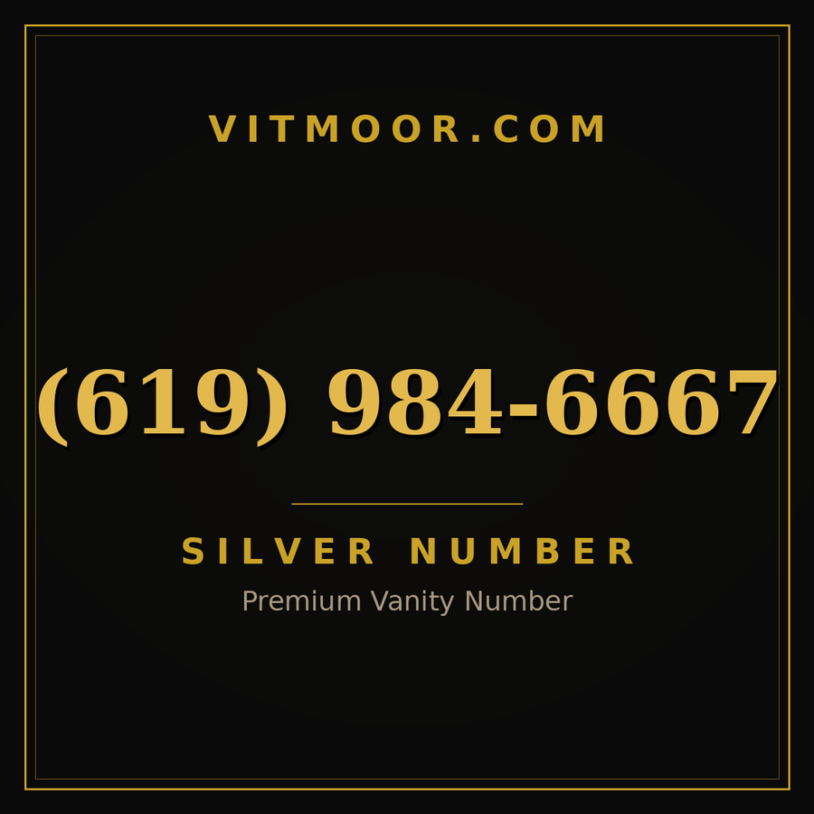 VITMOOR Silver premium number (619) 984-6667