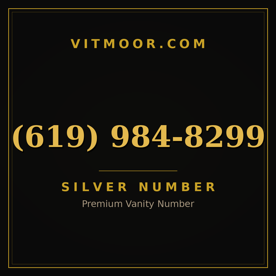 VITMOOR Silver premium number (619) 984-8299