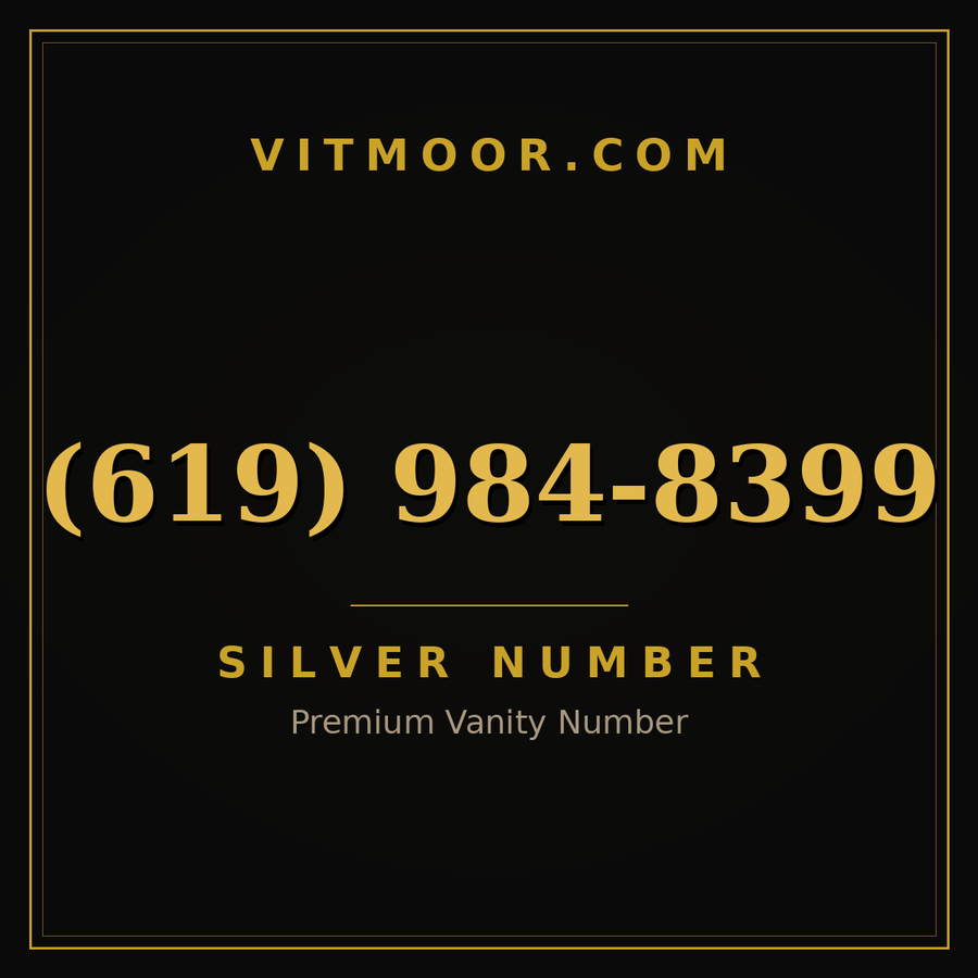 VITMOOR Silver premium number (619) 984-8399