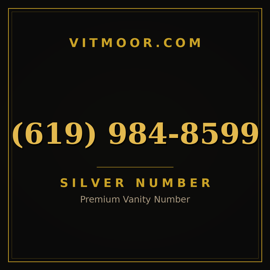 VITMOOR Silver premium number (619) 984-8599
