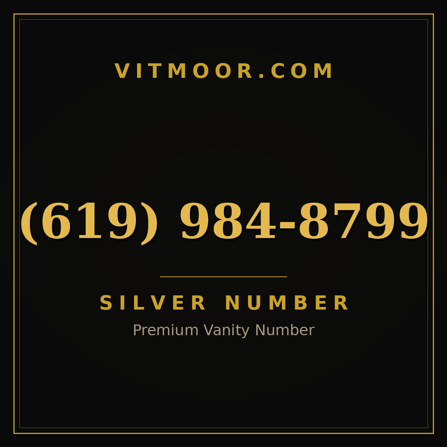 VITMOOR Silver premium number (619) 984-8799