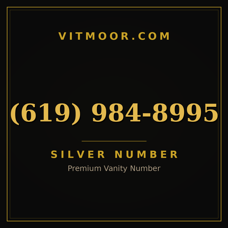 VITMOOR Silver premium number (619) 984-8995