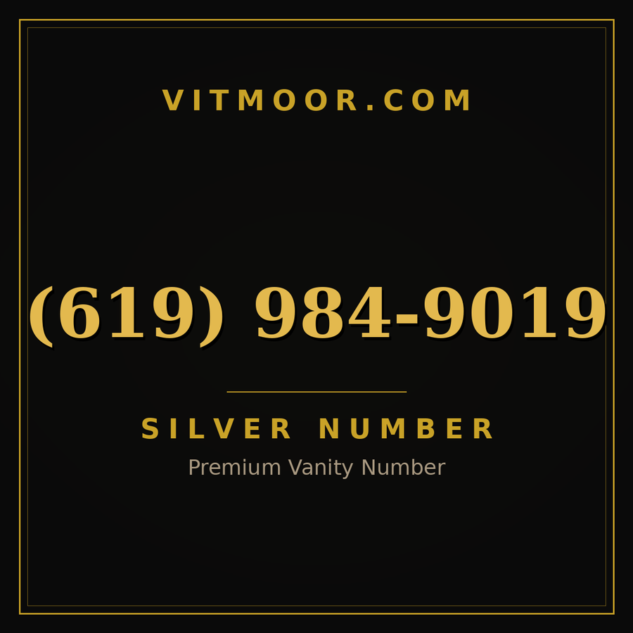 VITMOOR Silver premium number (619) 984-9019