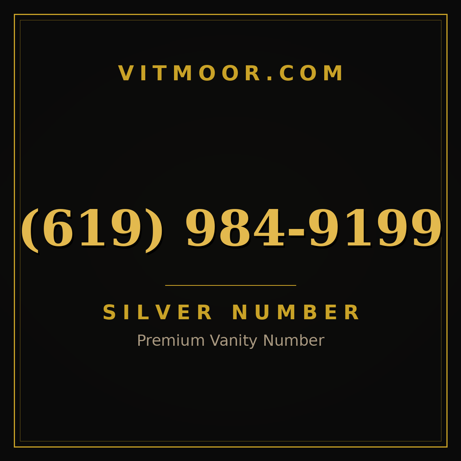VITMOOR Silver premium number (619) 984-9199