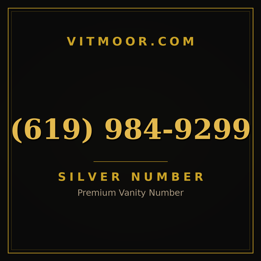VITMOOR Silver premium number (619) 984-9299